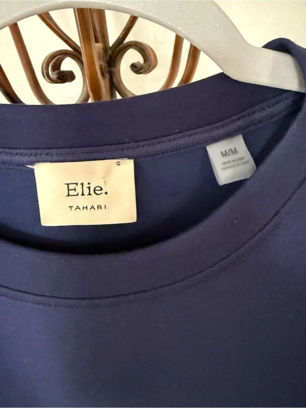 Elie Tahari Navy Athleisure Lounge Set Medium Sweatshirt & Shorts Matching Set